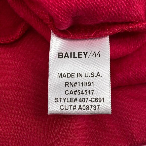 Bailey 44 Red Long Sleeve Basic Sweatshirt | Size S - Picture 5 of 6